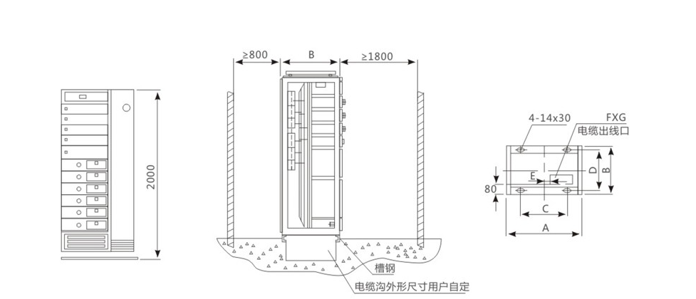 图3 MCC柜安装示意图